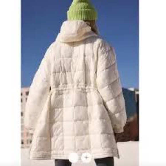 PATRICIA PACKABLE PONCHO PUFFER JACKET - IVORY - Small - NWT - Picture 7 of 7